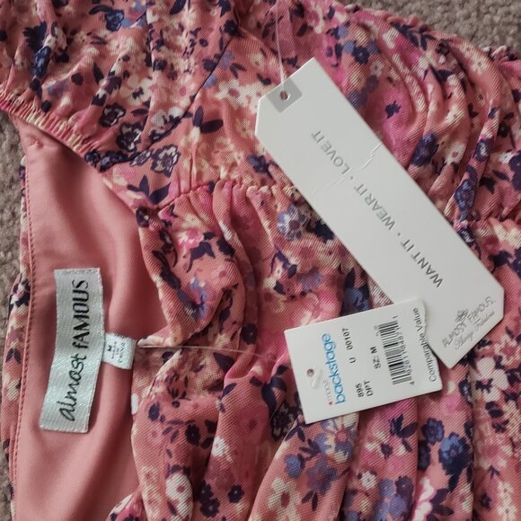 Macy's Pink floral dress - Picture 2 of 2